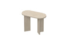 Aurora Oval Side Table- Travertine Stone - FurniComp