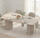 Aurora 6-8 Seater 200cm Dining Table- Travertine Stone
