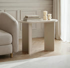 Aurora Oval Side Table- Cashmere