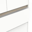Avery 3 Door 2 Drawer 138cm Matt White and Oak Wardrobe - FurniComp