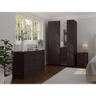 Axel 2 Door 120cm Anthracite Mirrored Sliding Door Wardrobe - FurniComp
