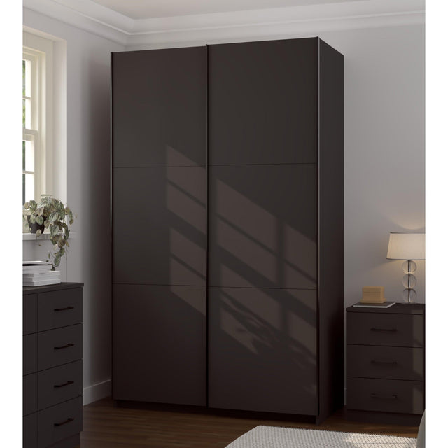 Axel 2 Door 120cm Anthracite Sliding Door Wardrobe - FurniComp
