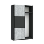 Axel 2 Door 120cm Anthracite & Concrete Grey Sliding Door Wardrobe - FurniComp