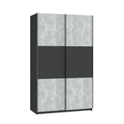Axel 2 Door 120cm Anthracite & Concrete Grey Sliding Door Wardrobe - FurniComp