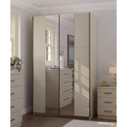 Axel 2 Door 120cm Cashmere Full Mirrored Sliding Door Wardrobe - FurniComp