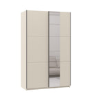 Axel 2 Door 120cm Cashmere Mirrored Sliding Door Wardrobe - FurniComp