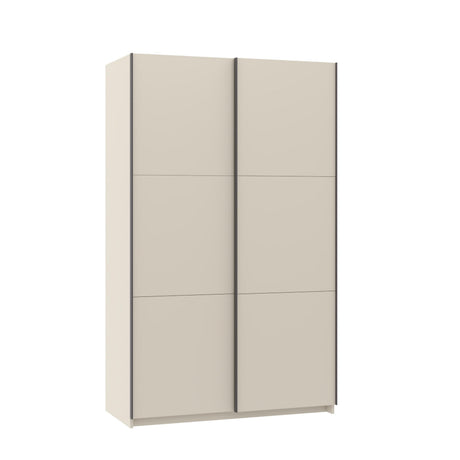 Axel 2 Door 120cm Cashmere Sliding Door Wardrobe - FurniComp