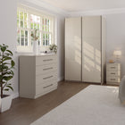 Axel 2 Door 120cm Cashmere Sliding Door Wardrobe - FurniComp