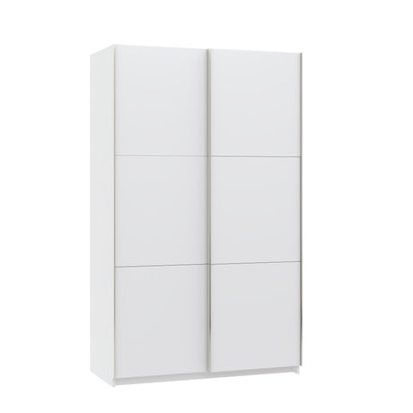 Axel 2 Door 120cm White Sliding Door Wardrobe - FurniComp