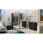 Axel 2 Door 180cm Anthracite Full Mirrored Sliding Door Wardrobe