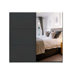 Axel 2 Door 180cm Anthracite Mirrored Sliding Door Wardrobe