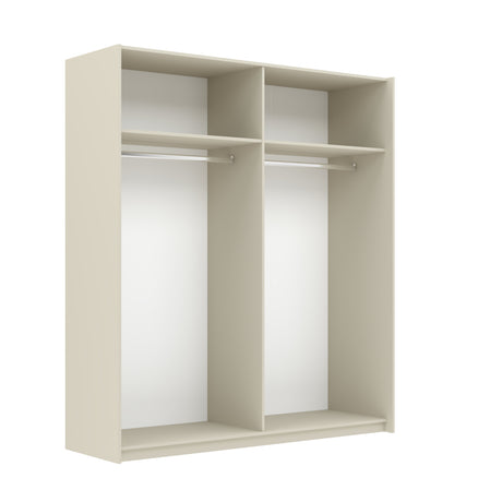 Axel 2 Door 180cm Cashmere Full Mirrored Sliding Door Wardrobe - FurniComp