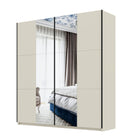 Axel 2 Door 180cm Cashmere Full Mirrored Sliding Door Wardrobe - FurniComp