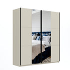 Axel 2 Door 180cm Cashmere Full Mirrored Sliding Door Wardrobe - FurniComp