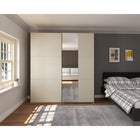 Axel 2 Door 180cm Cashmere Mirrored Sliding Door Wardrobe - FurniComp