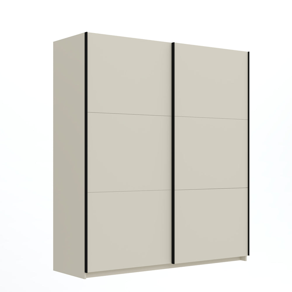Axel 2 Door 180cm Cashmere Sliding Door Wardrobe - FurniComp
