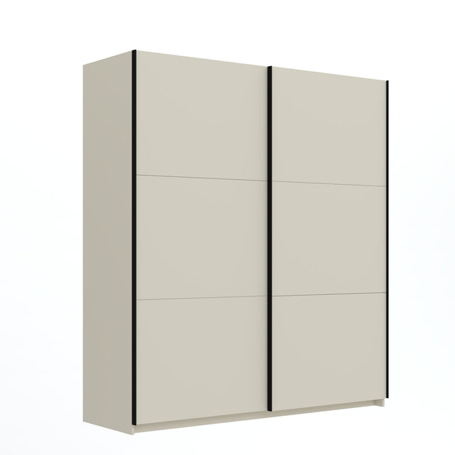 Axel 2 Door 180cm Cashmere Sliding Door Wardrobe - FurniComp