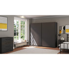 Axel 2 Door 230cm Anthracite Sliding Door Wardrobe - FurniComp