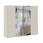 Axel 2 Door 230cm Cashmere Full Mirrored Sliding Door Wardrobe - FurniComp