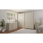 Axel 2 Door 230cm Cashmere Sliding Door Wardrobe - FurniComp