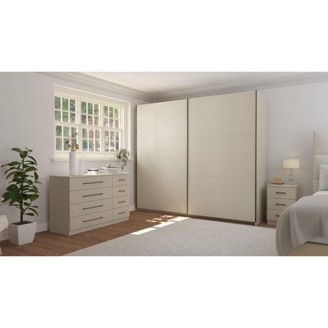 Axel 2 Door 230cm Cashmere Sliding Door Wardrobe - FurniComp