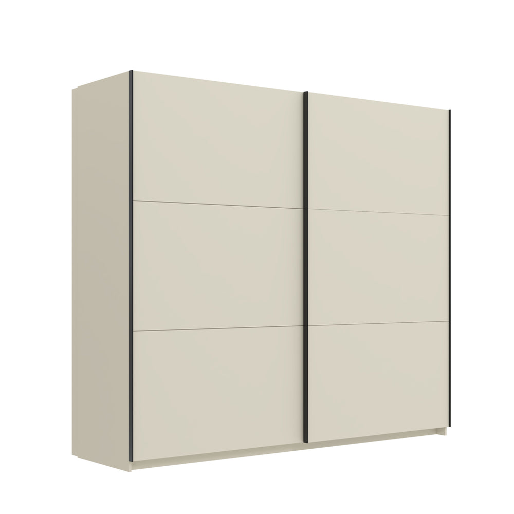 Axel 2 Door 230cm Cashmere Sliding Door Wardrobe - FurniComp