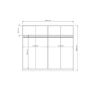 Axel 2 Door 230cm White Full Mirrored Sliding Door Wardrobe - FurniComp