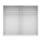 Axel 2 Door 230cm White Full Mirrored Sliding Door Wardrobe - FurniComp