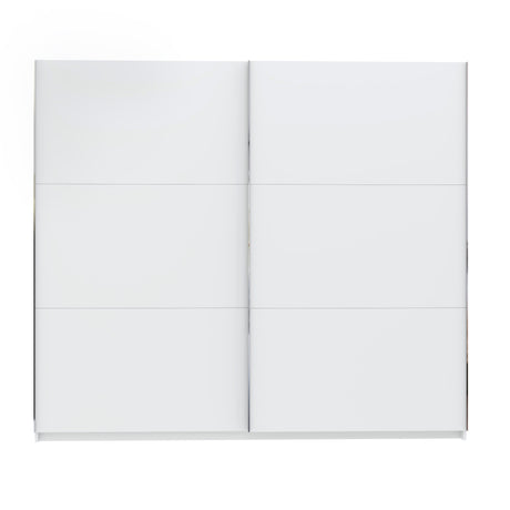 Axel 2 Door 230cm White Sliding Door Wardrobe - FurniComp