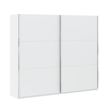 Axel 2 Door 230cm White Sliding Door Wardrobe - FurniComp