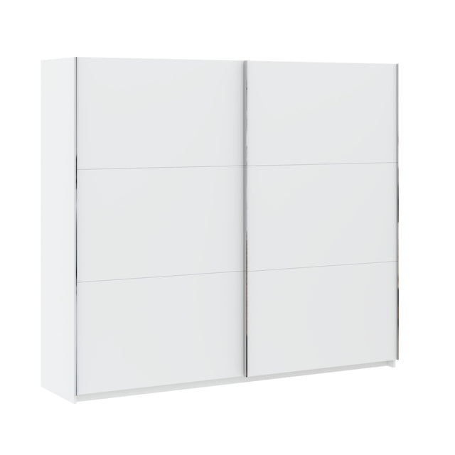 Axel 2 Door 230cm White Sliding Door Wardrobe - FurniComp