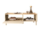 Bailey 100cm 2 Door Coffee Table - Oak & Cream - FurniComp