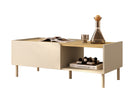 Bailey 100cm 2 Door Coffee Table - Oak & Cream - FurniComp