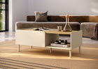 Bailey 100cm 2 Door Coffee Table - Oak & Cream - FurniComp