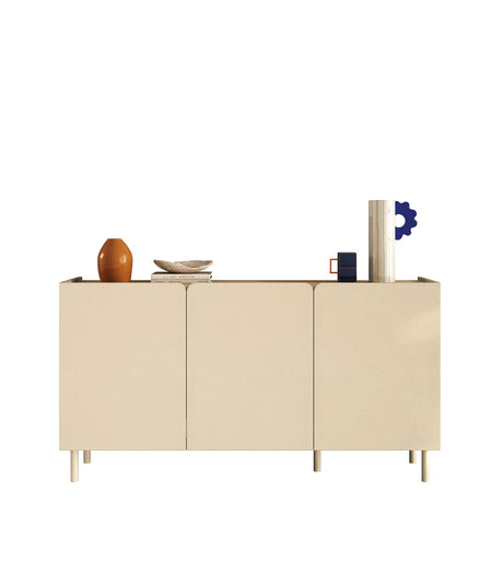 Bailey 150cm 3 Door Sideboard - Oak & Cream - FurniComp
