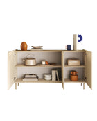Bailey 150cm 3 Door Sideboard - Oak & Cream - FurniComp