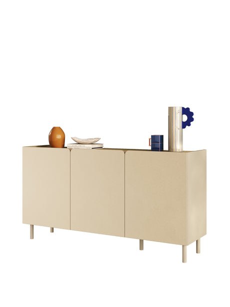 Bailey 150cm 3 Door Sideboard - Oak & Cream - FurniComp