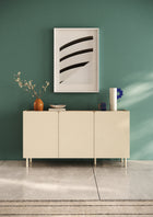 Bailey 150cm 3 Door Sideboard - Oak & Cream - FurniComp