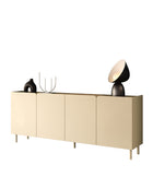 Bailey 200cm 4 Door Sideboard - Oak & Cream - FurniComp