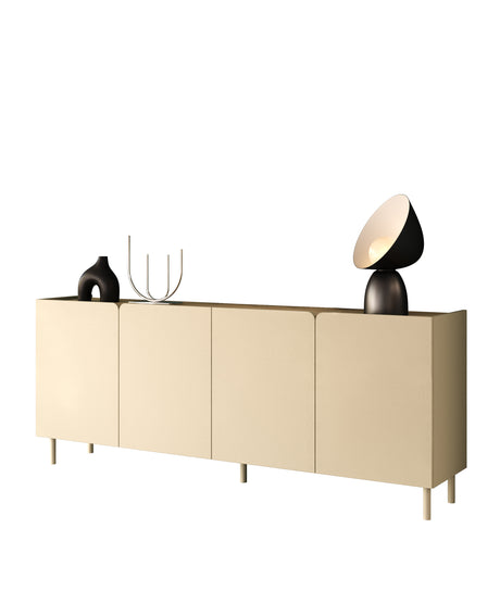 Bailey 200cm 4 Door Sideboard - Oak & Cream - FurniComp