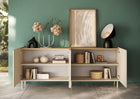 Bailey 200cm 4 Door Sideboard - Oak & Cream - FurniComp