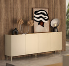 Bailey 200cm 4 Door Sideboard - Oak & Cream - FurniComp