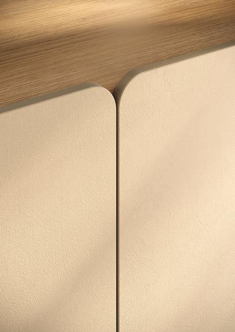 Bailey 200cm 4 Door Sideboard - Oak & Cream - FurniComp