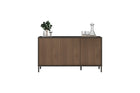 Bellagio 3 Door 150cm Ridged Sideboard - Grey and Mercure Oak - FurniComp