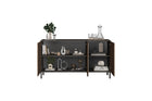 Bellagio 3 Door 150cm Ridged Sideboard - Grey and Mercure Oak - FurniComp
