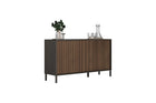 Bellagio 3 Door 150cm Ridged Sideboard - Grey and Mercure Oak - FurniComp