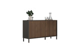 Bellagio 3 Door 150cm Ridged Sideboard - Grey and Mercure Oak - FurniComp