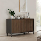 Bellagio 3 Door 150cm Ridged Sideboard - Grey and Mercure Oak - FurniComp