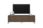 Bellagio 4 Door 200cm Ridged TV Stand - Grey and Mercure Oak - FurniComp