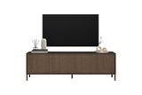 Bellagio 4 Door 200cm Ridged TV Stand - Grey and Mercure Oak - FurniComp